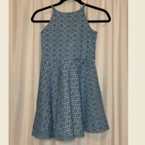 LITTLE MISS Girls Sz10 Blue Dress